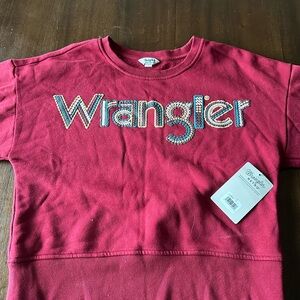 Wrangler Cropped Burgundy Sweatshirt